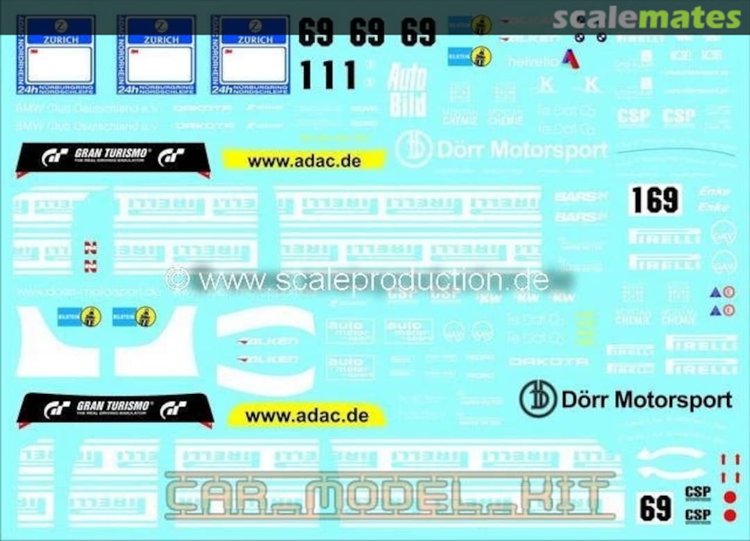 Boxart Decals for BMW Z4 GT3 24h Nurburgring 2010 SPD24053 Scale Production