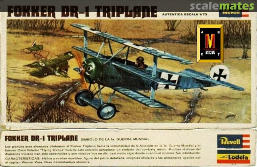 Boxart Fokker Dr-1 Triplane H-652 Revell/Lodela