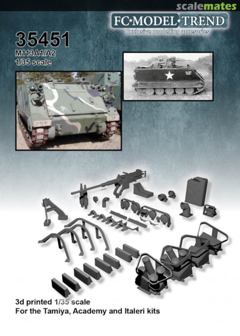 Boxart M113A1A2 3d printed details 35451 FC Model Trend