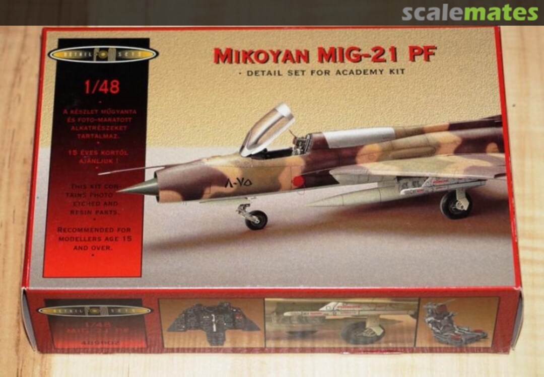 Boxart Mikoyan MiG-21 PF Detail Set 489902 FM Detail