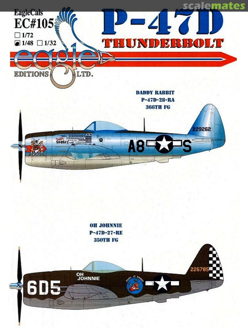 Boxart P-47D Thunderbolt EagleCals EC48-105 Eagle Editions