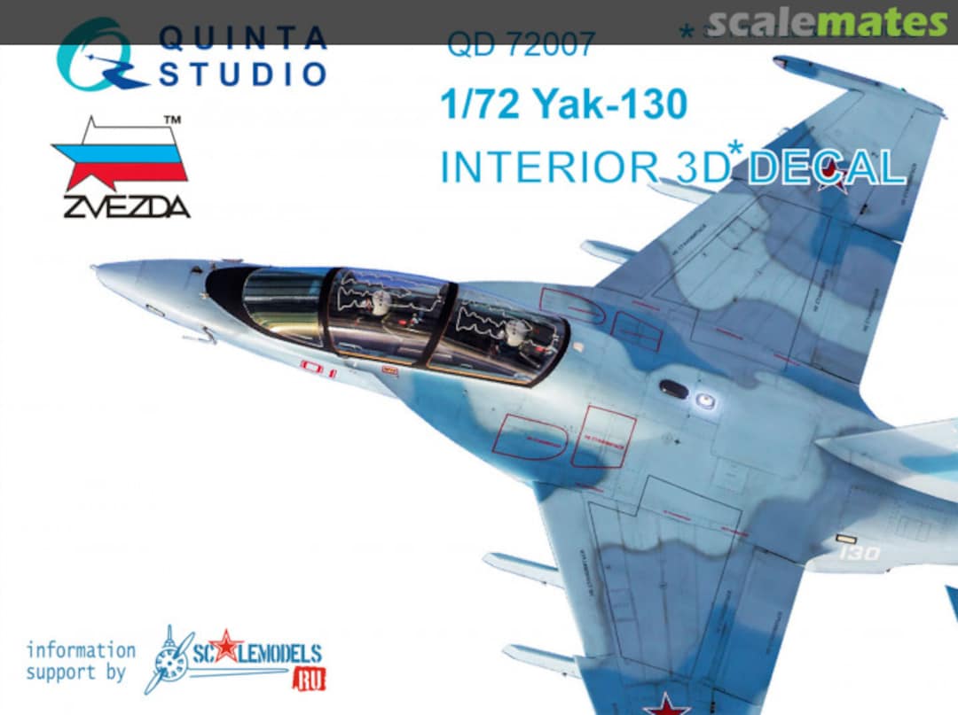 Boxart Yak-130 Interior 3D Decal QD72007 Quinta Studio