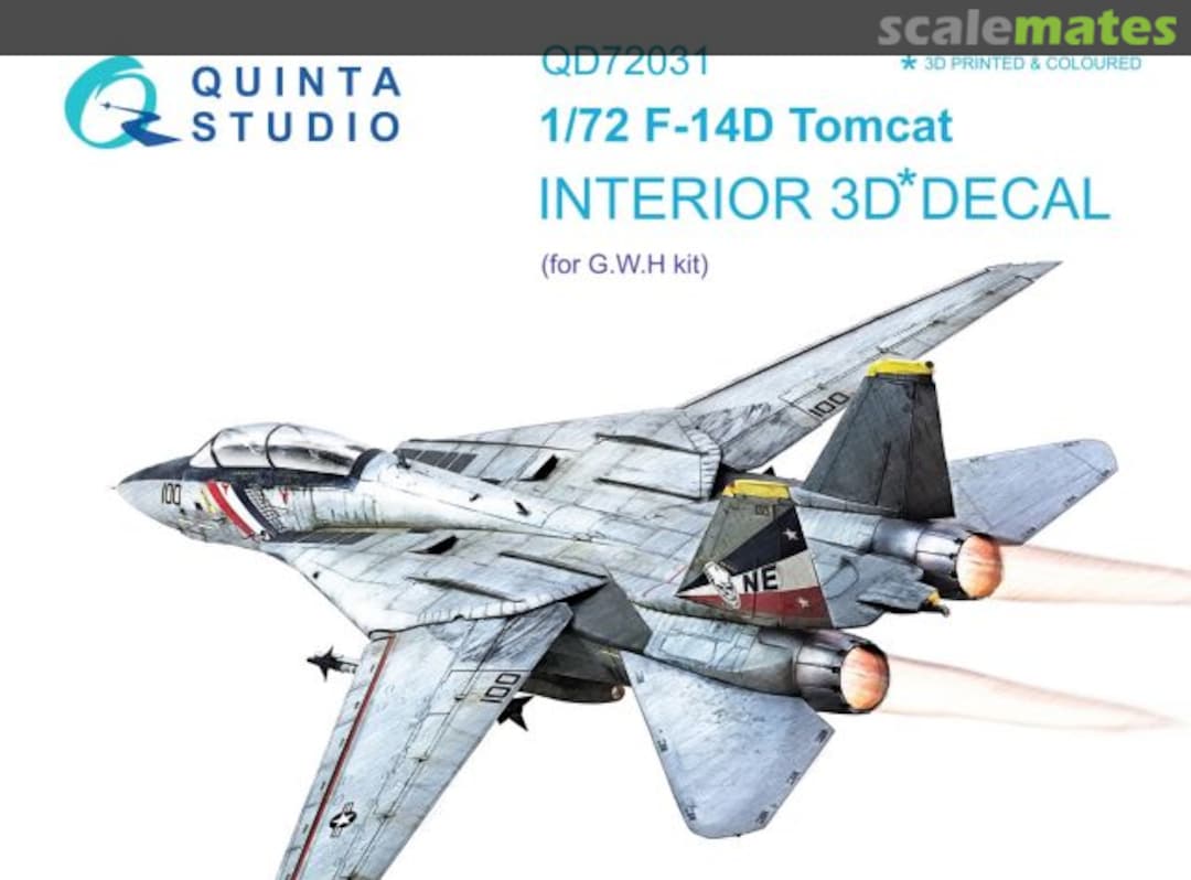 Boxart F-14D Tomcat interior 3D decals QD72031 Quinta Studio