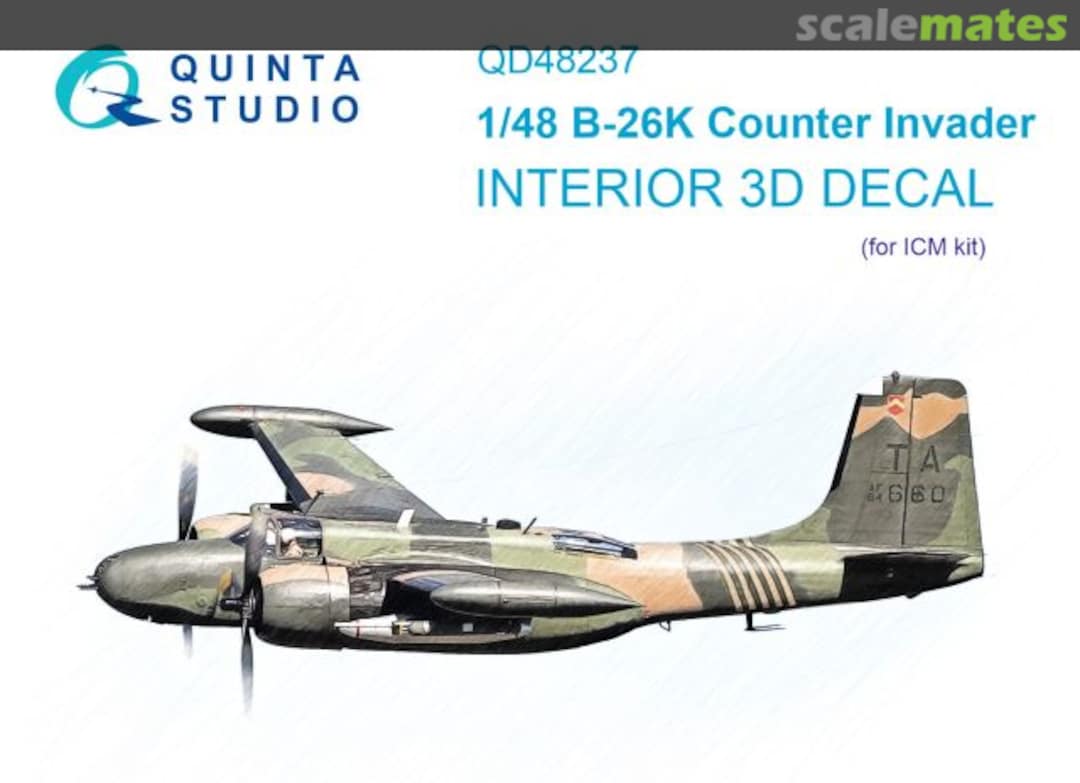 Boxart B-26K Counter Invader interior 3D decals QD48237 Quinta Studio