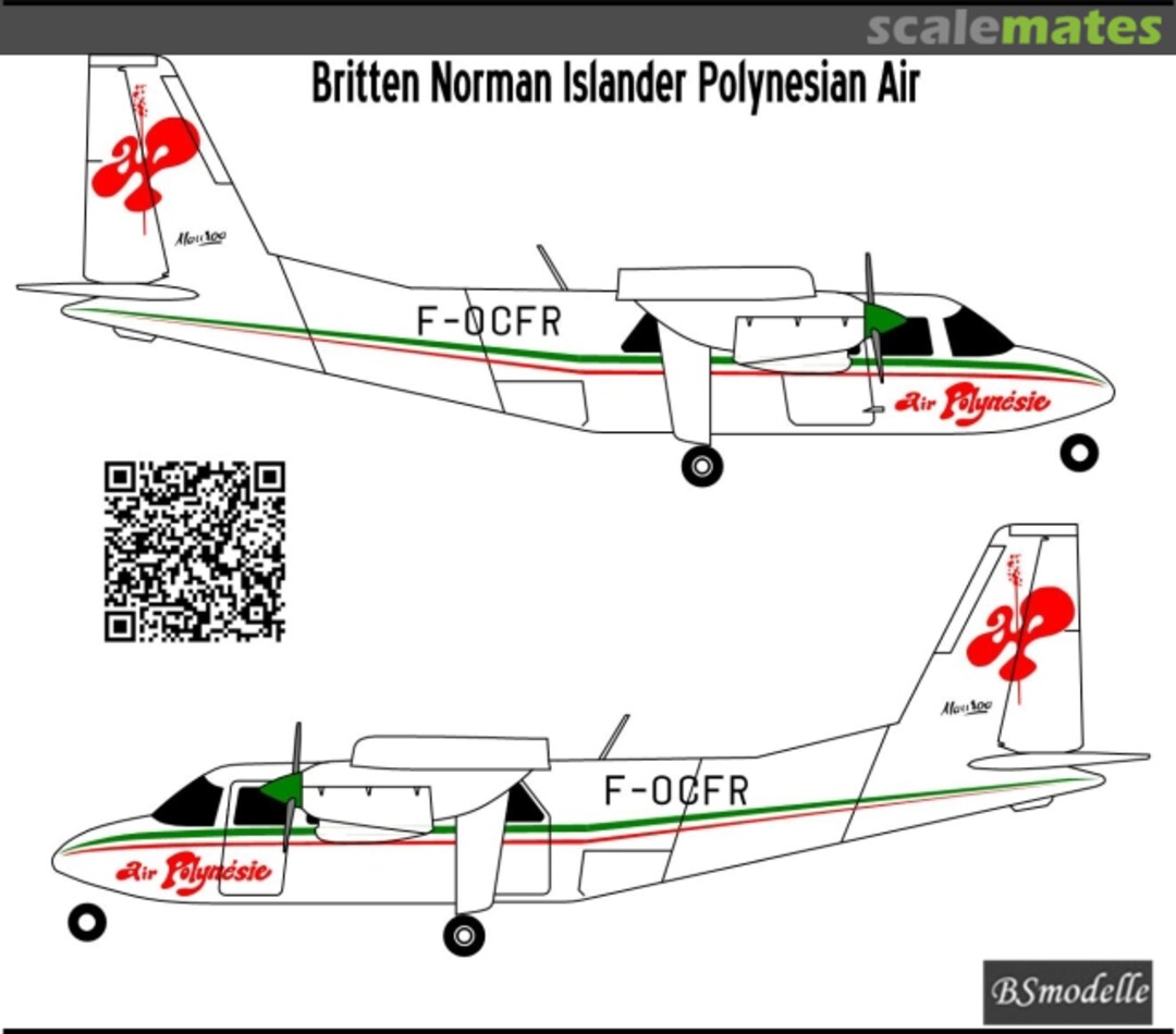 Boxart Britten Norman Islander Air Poynesia decals BSM720518 BSmodelle