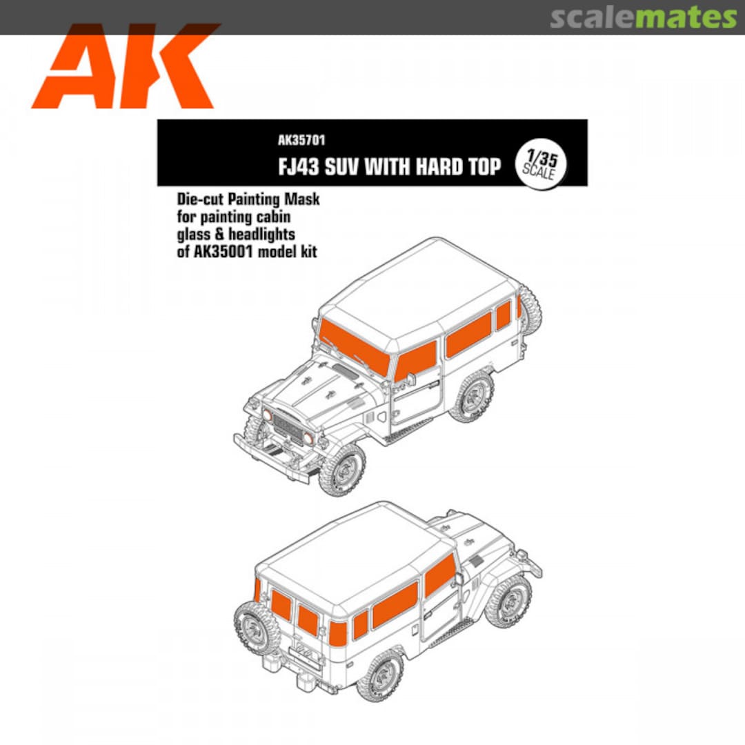 Boxart FJ43 SUV with Hard Top masks AK35701 AK Interactive