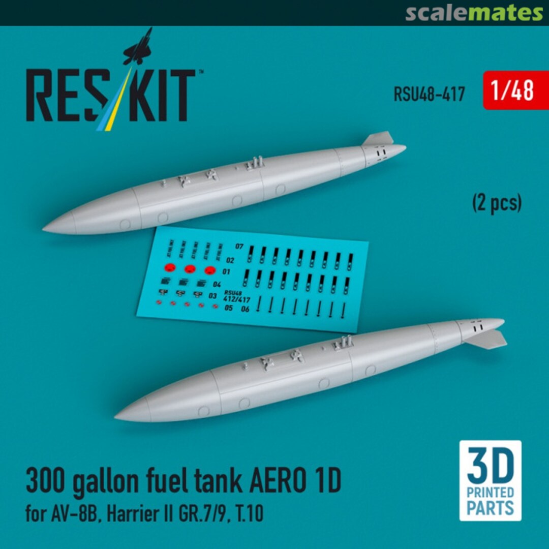 Boxart 300 gallon fuel tank AERO 1D (2 pcs) RSU48-0417 ResKit