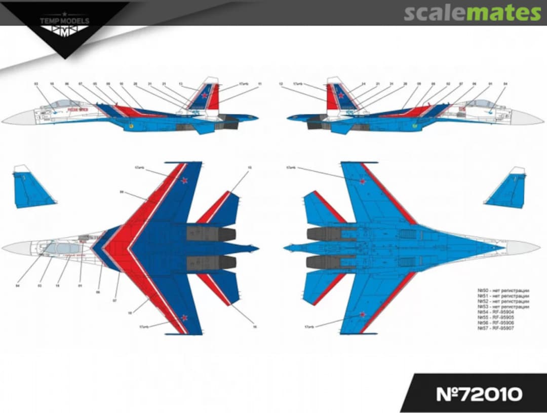 Boxart Su-30 Su-35 "Russian Knights" 72010 Tempmodels