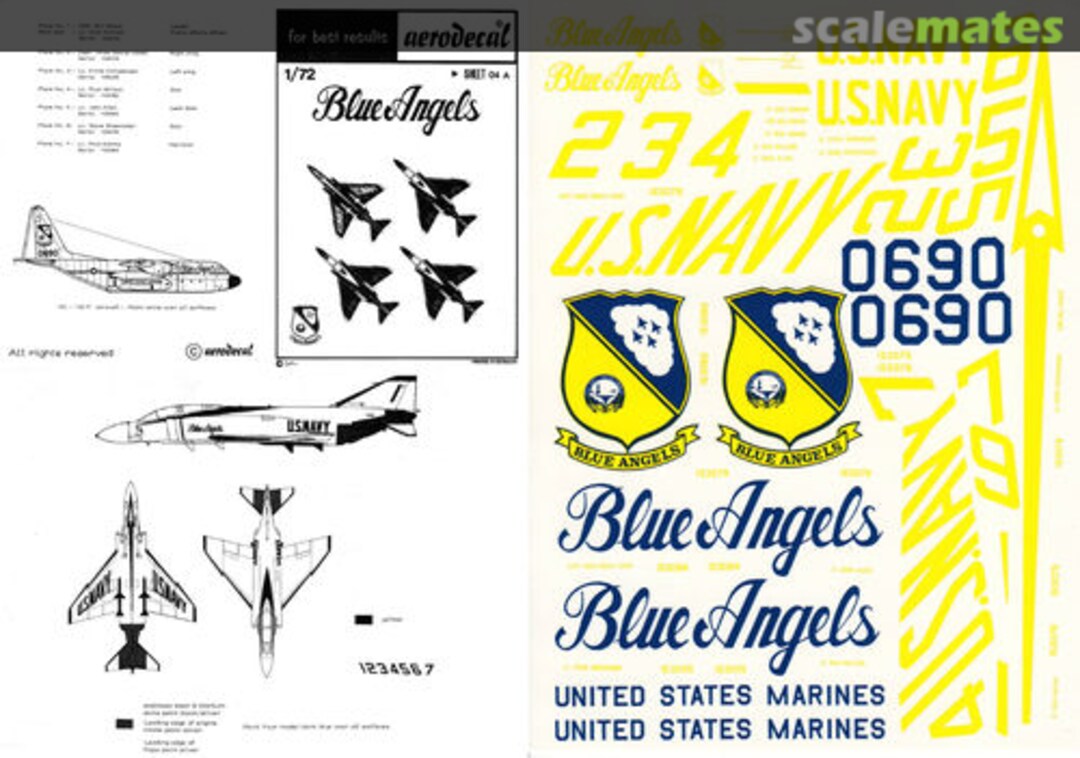 Boxart US Navy Blue Angels: F-4J Phantom II & KC-130F Hercules 04A Aerodecal