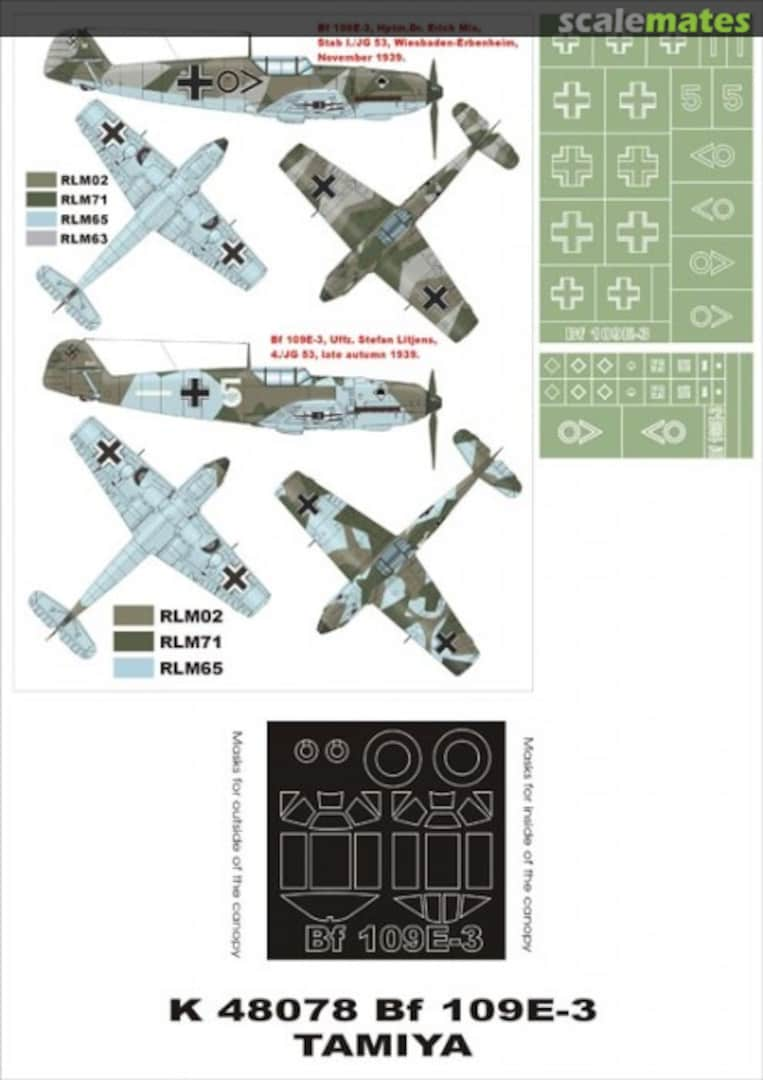 Boxart Bf 109E-3 K48078 Montex