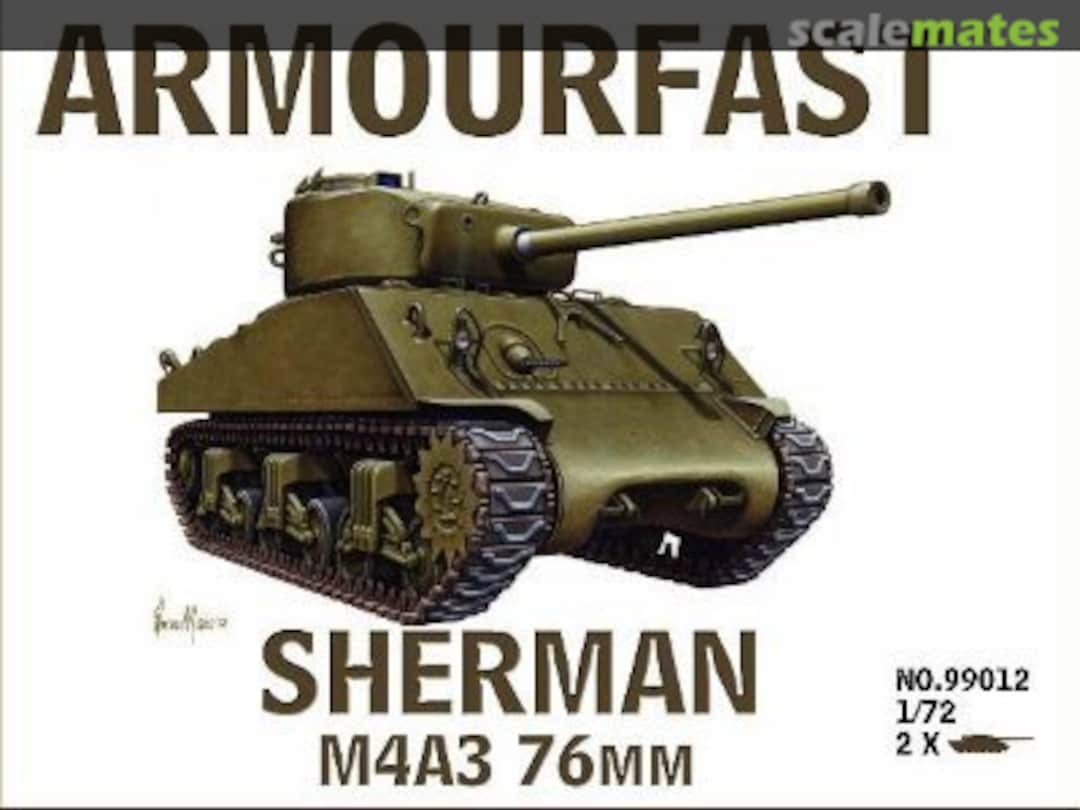 Boxart M4A3 Sherman 76mm 99012 Armourfast