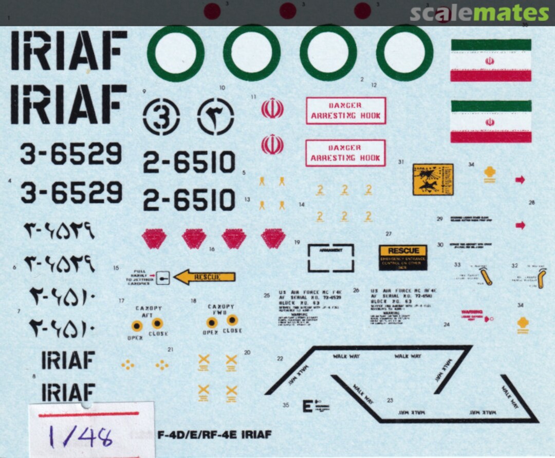 Boxart F-4D/E/RF-4E IRIAF IRIAF48001 Siam Scale