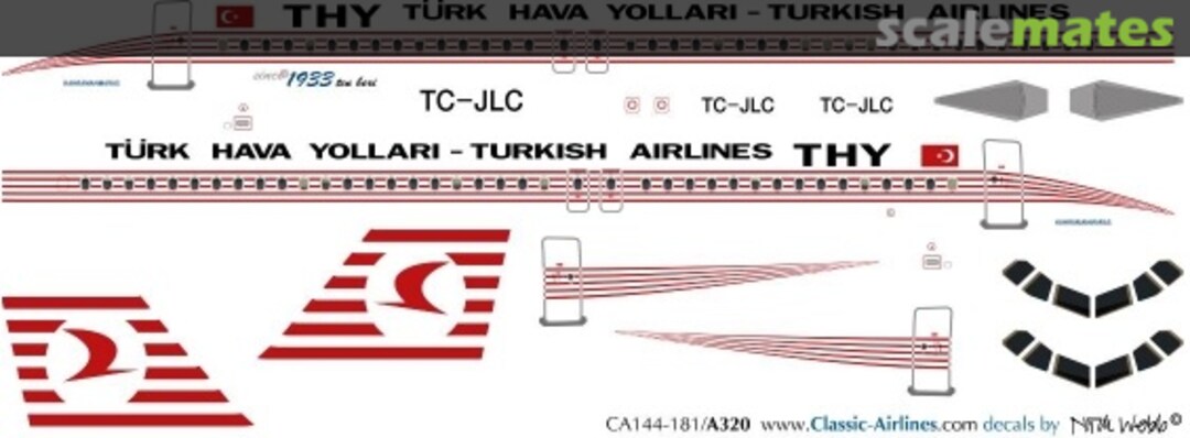 Boxart THY Turkish (retro) A320 CA144-195 Classic Airlines