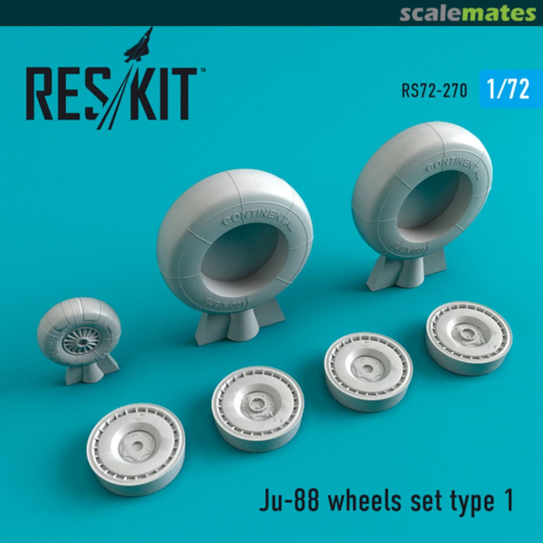 Boxart Junkers Ju 88 wheels set (type 1) RS72-0270 ResKit