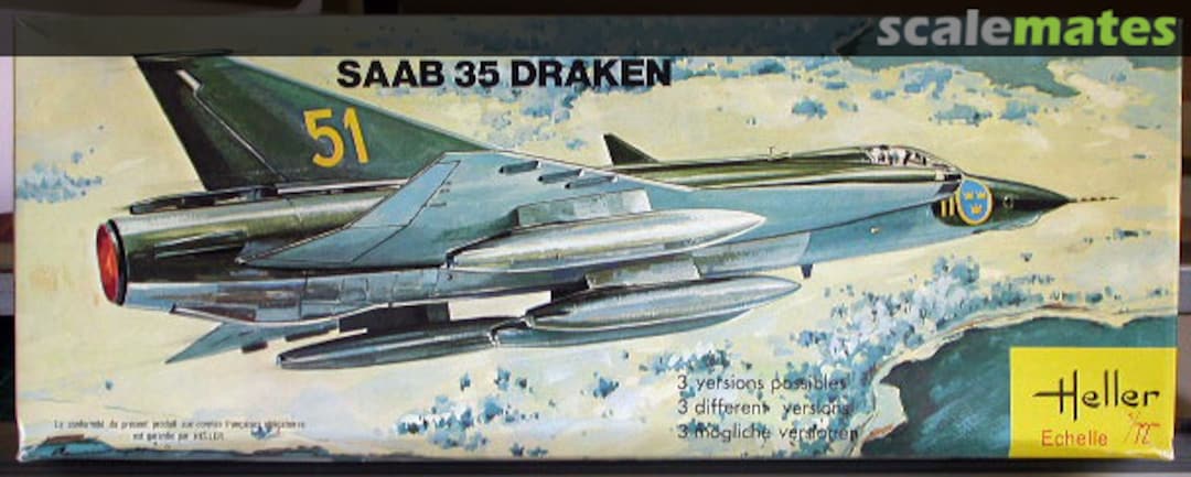 Boxart SAAB 35 Draken 255 Heller