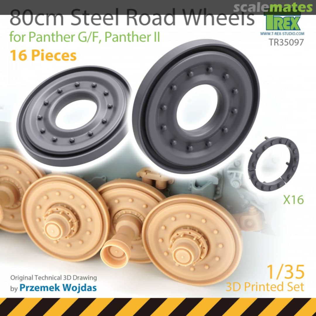 Boxart 80cm Steel Road Wheels for Panther G/F, Panther II TR35097 T-Rex Studio