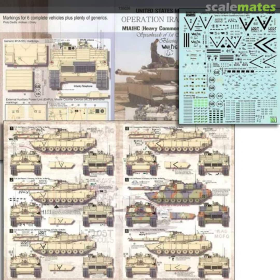 Boxart USMC M1A1HC Abrams in "Operation Iraqi Freedom" (Pt 3) T35026 Echelon Fine Details