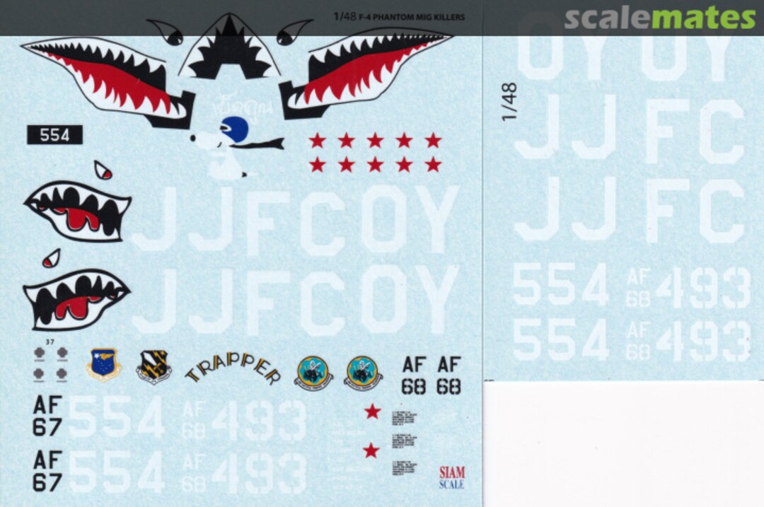Boxart F-4 Phantom MiG killers USAF48001 Siam Scale