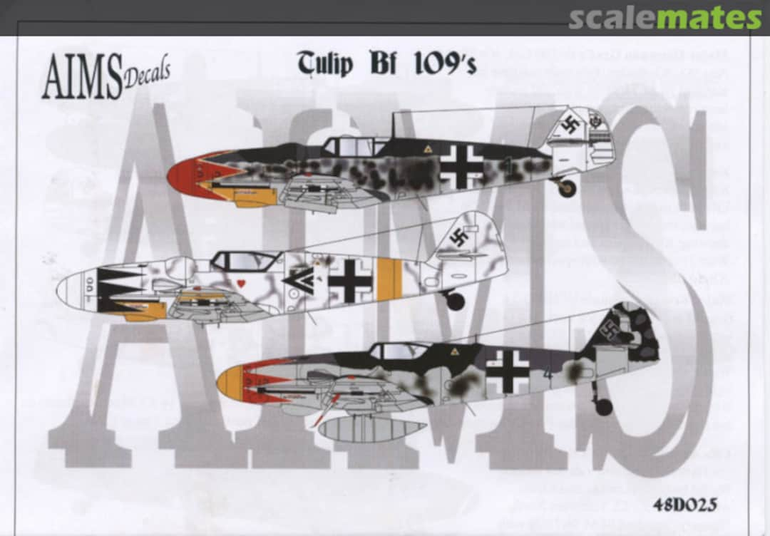 Boxart Tulip Bf 109's 48D025 AIMS Model