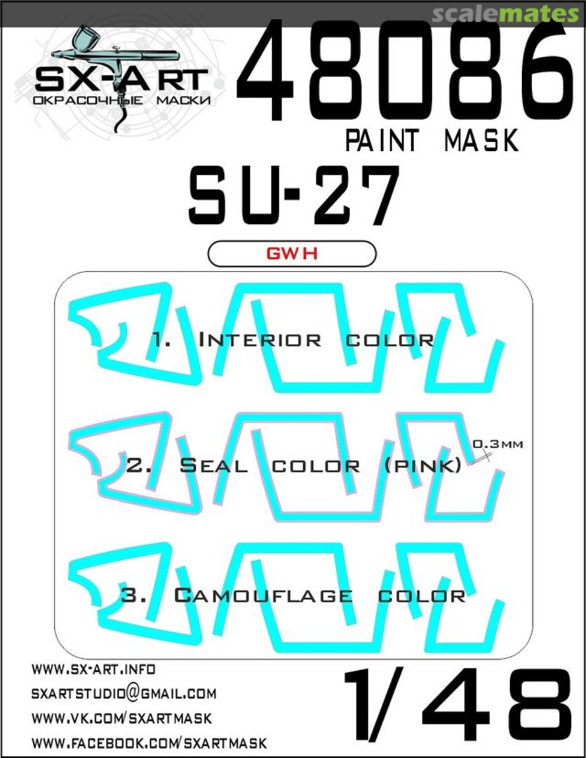 Boxart Su-27 masks 48086 SX-Art