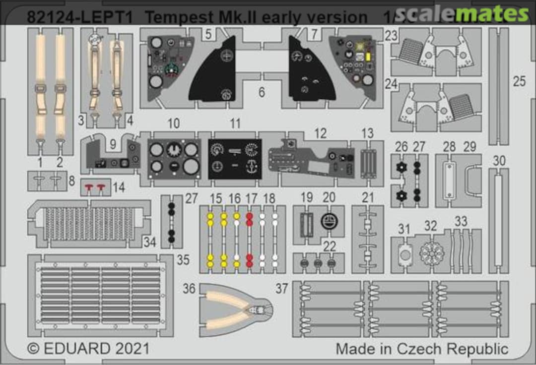 Boxart Tempest Mk. II early version PE-set 82124-LEPT Eduard