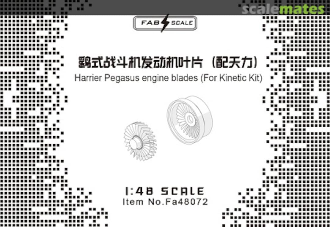 Boxart Harrier Pegasus engine blades Fa48072 Fab Scale