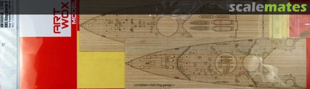 Boxart Wood Deck Seal, Deck Masking Sheet for HMS Battleship King George V AM10005A ArtwoxModel