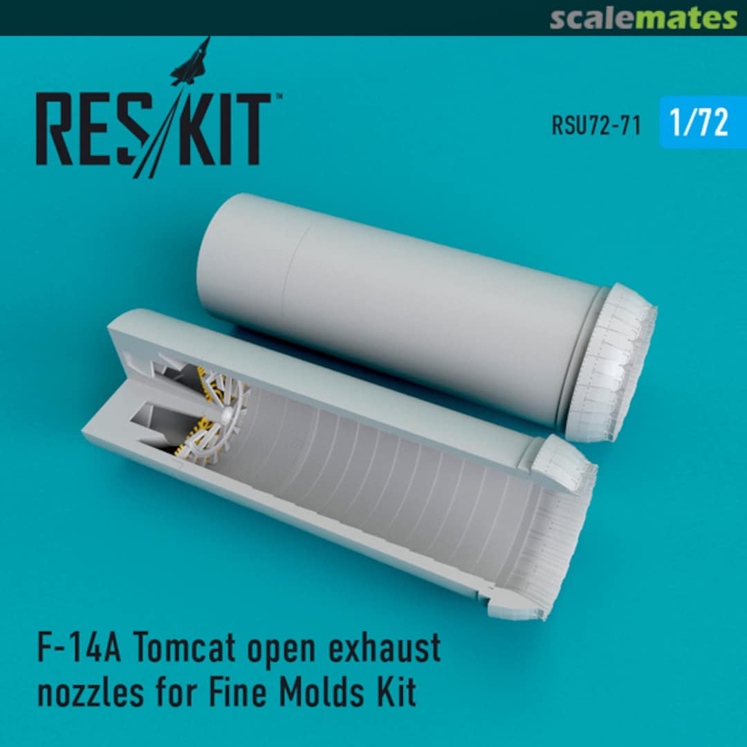 Boxart F-14A Tomcat open exhaust nozzles RSU72-0071 ResKit