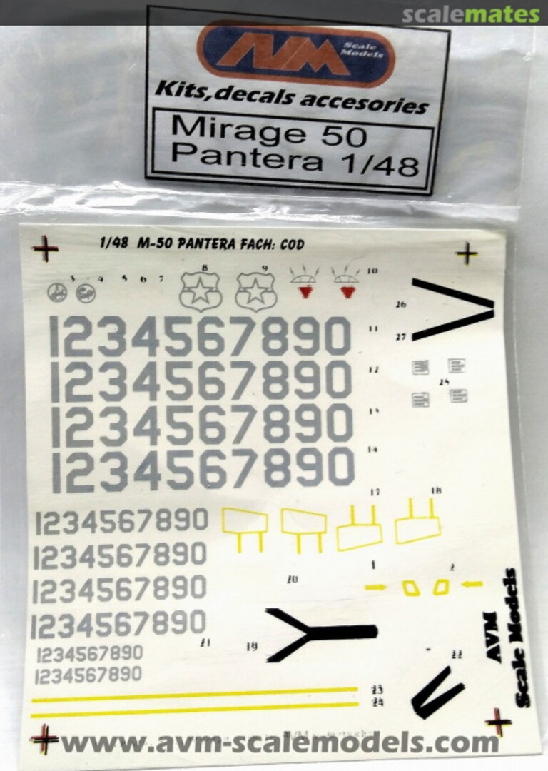 Boxart Mirage 50 Pantera  AVM Scale Models