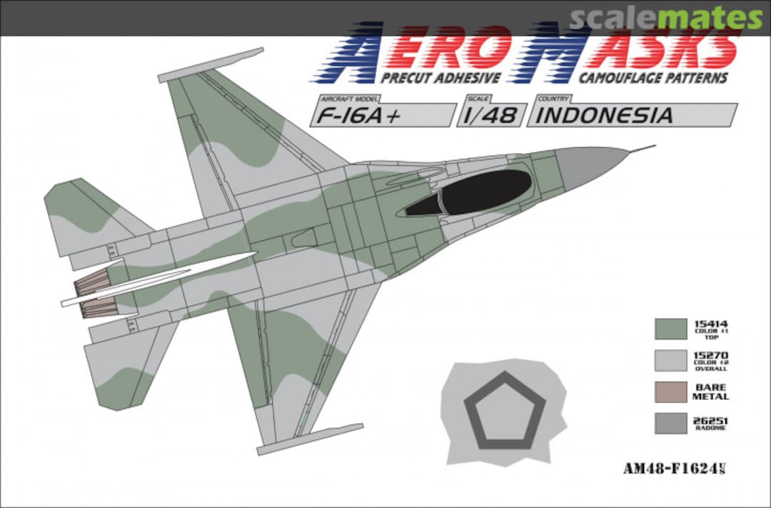 Boxart F-16A+ Indonesia AM48-F1624 AeroMasks