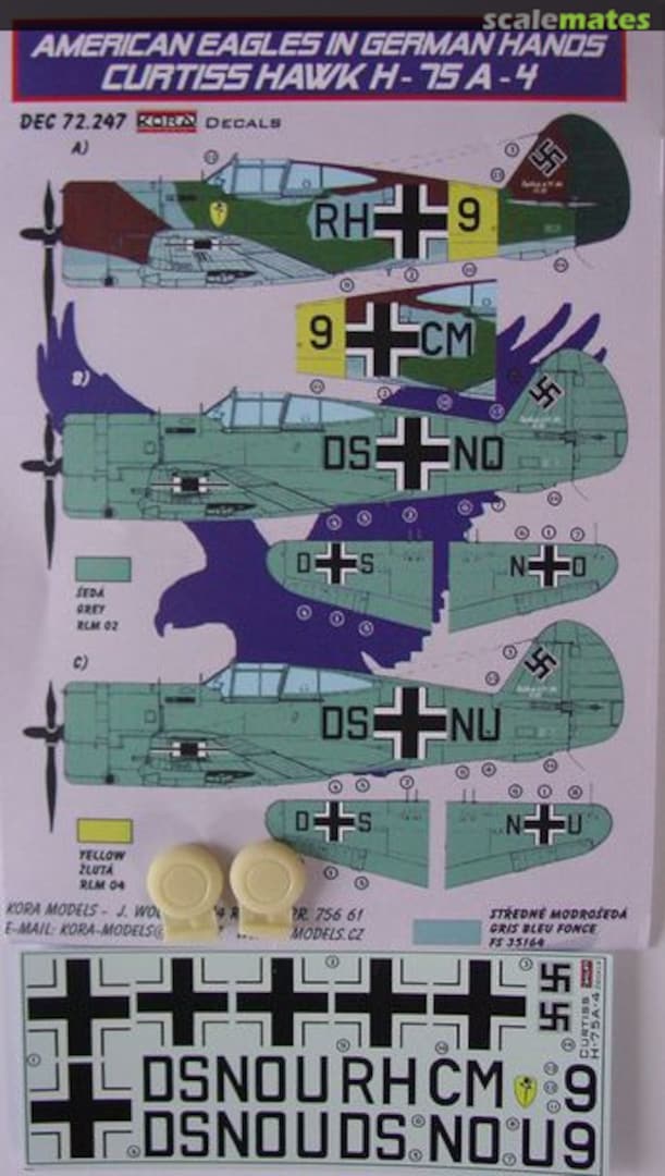 Boxart Curtiss Hawk H-75 A-4 DEC72247 Kora Models