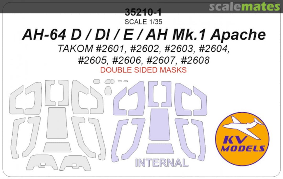 Boxart AH-64D/DI/E/AH Mk.1 Apache (Double sided) 35210-1 KV Models