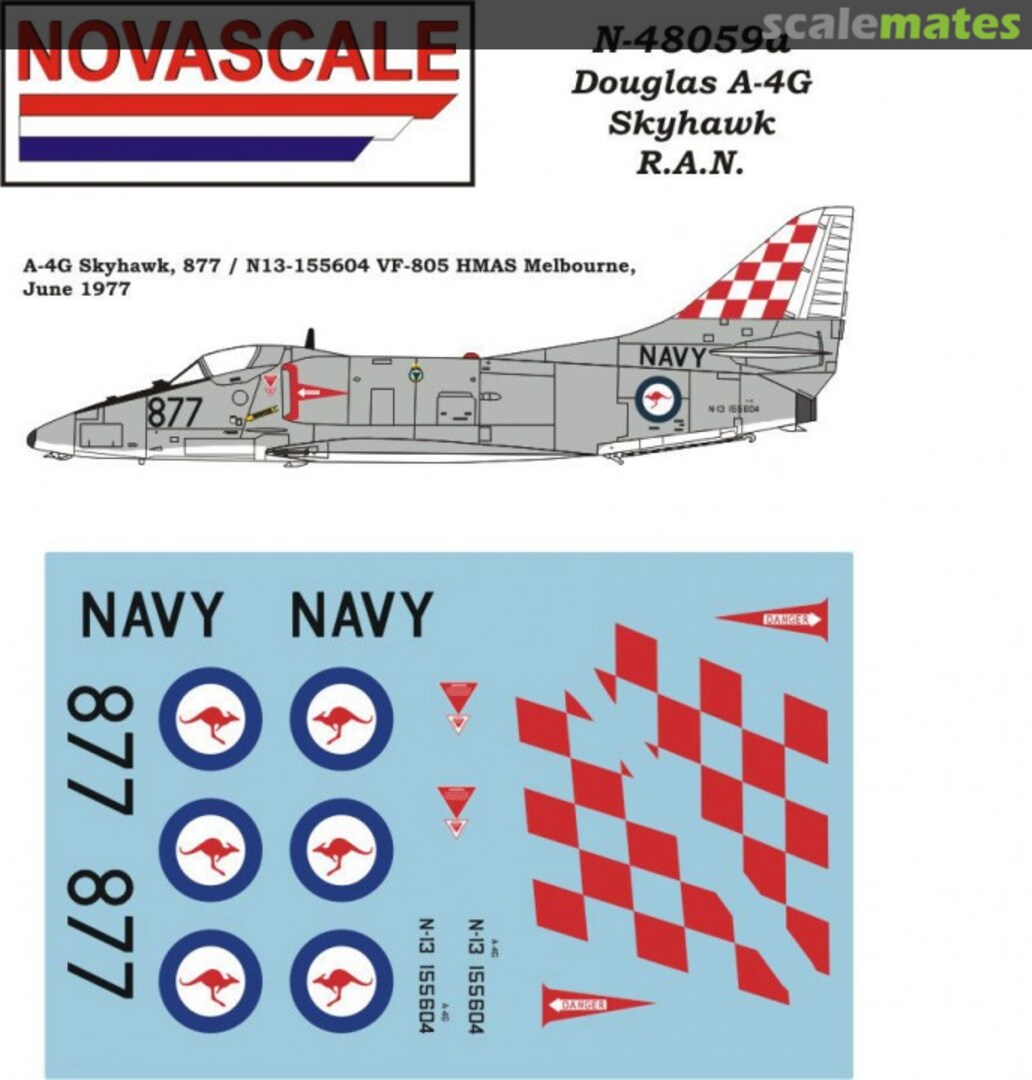 Boxart Douglas A-4G Skyhawk R.A.N. Mini-Set N-48059a Novascale