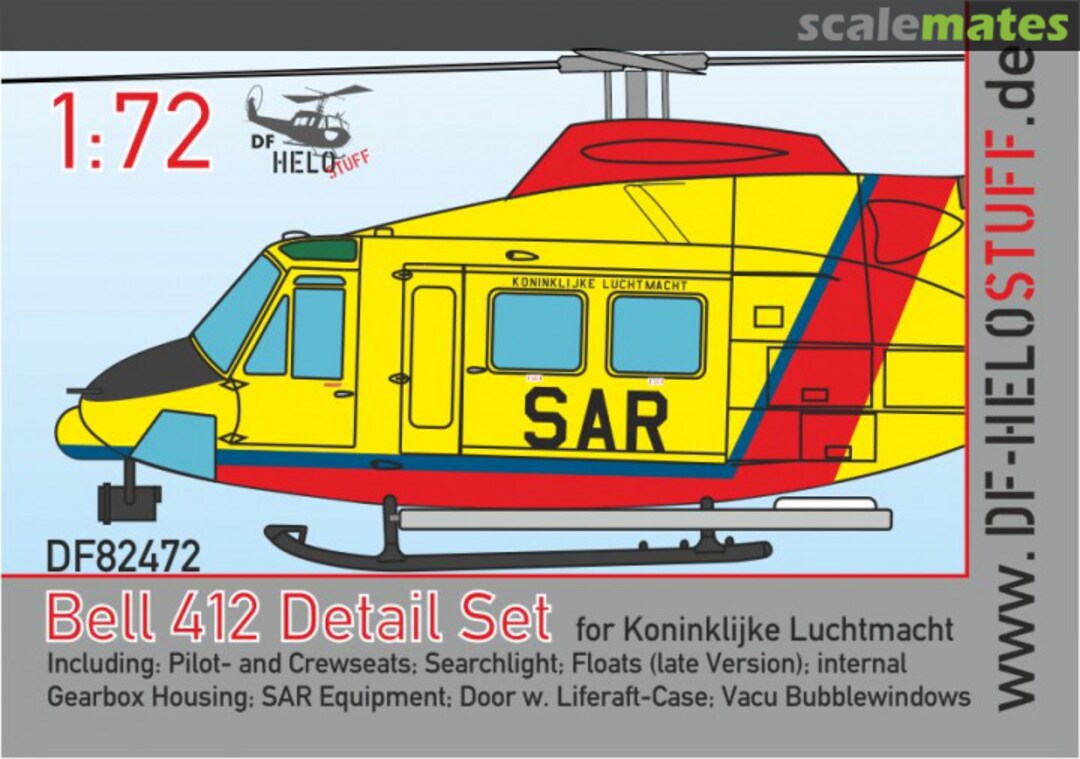 Boxart Bell 412 Koninklijke Luchtmacht Detailset DF82472 DF HeloStuff