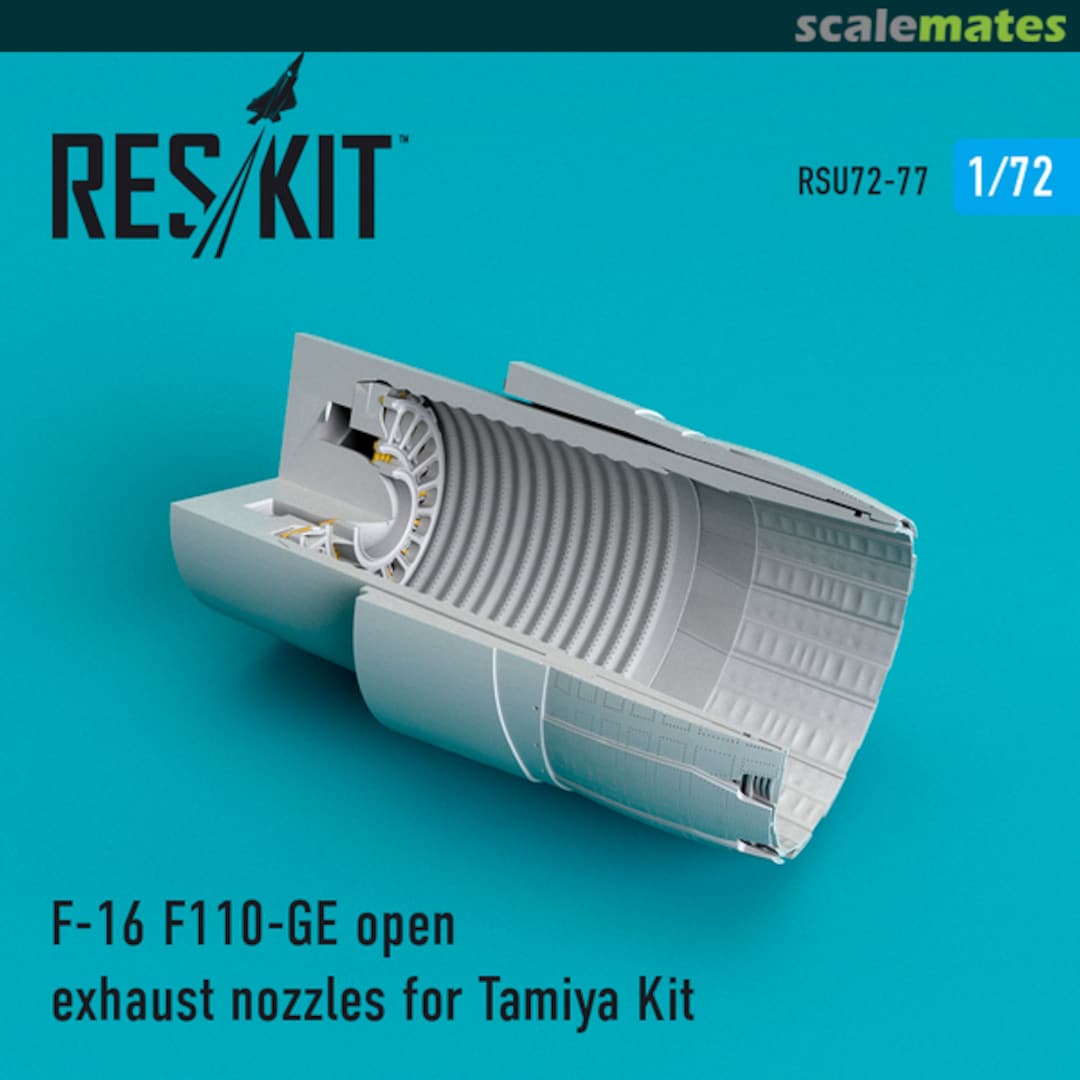 Boxart F-16 (F110-GE) open exhaust nozzle RSU72-0077 ResKit