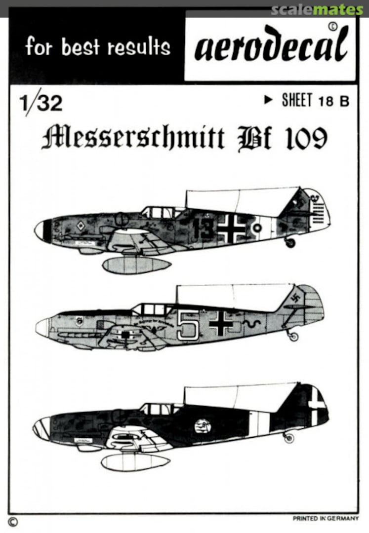 Boxart Messerschmitt Bf 109 18a Aerodecal