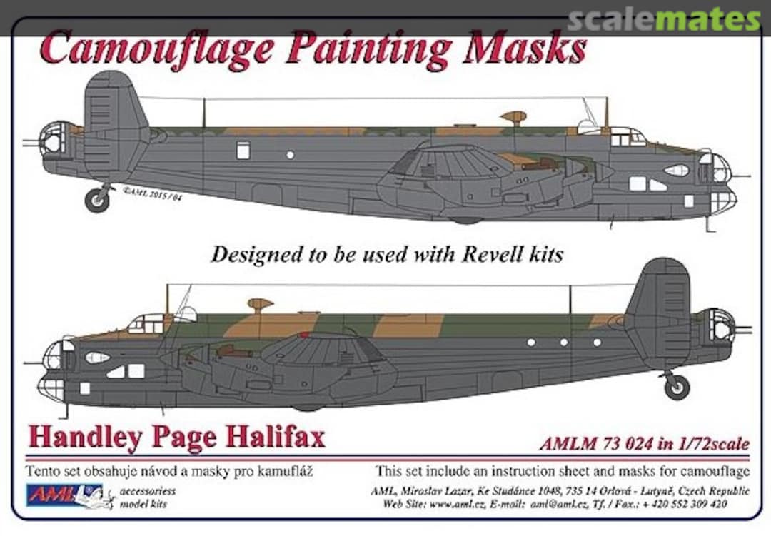 Boxart Handley-Page Halifax Camouflage Scheme Paint Mask AMLM7324 AML