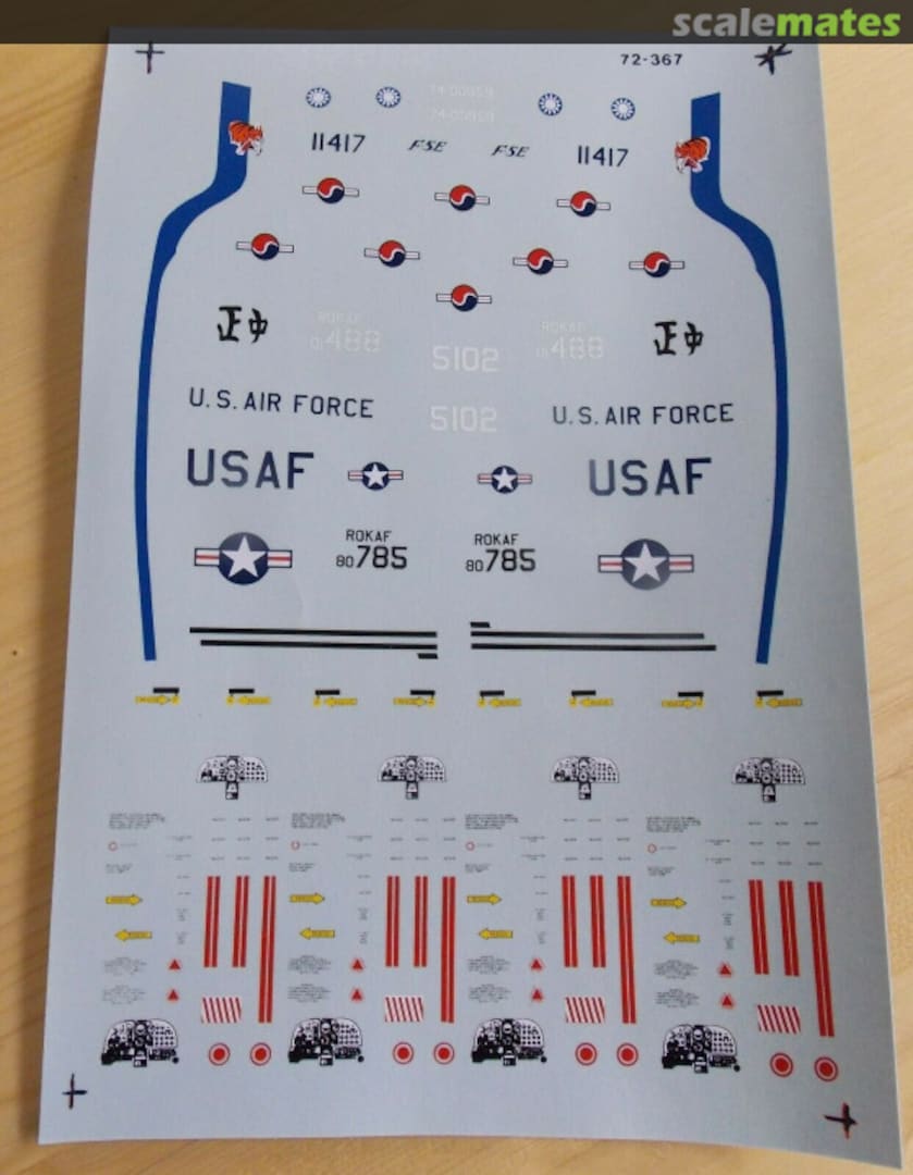 Boxart F-5E's of the Korean, Nationalist Chinese and USAF 72-367 Microscale