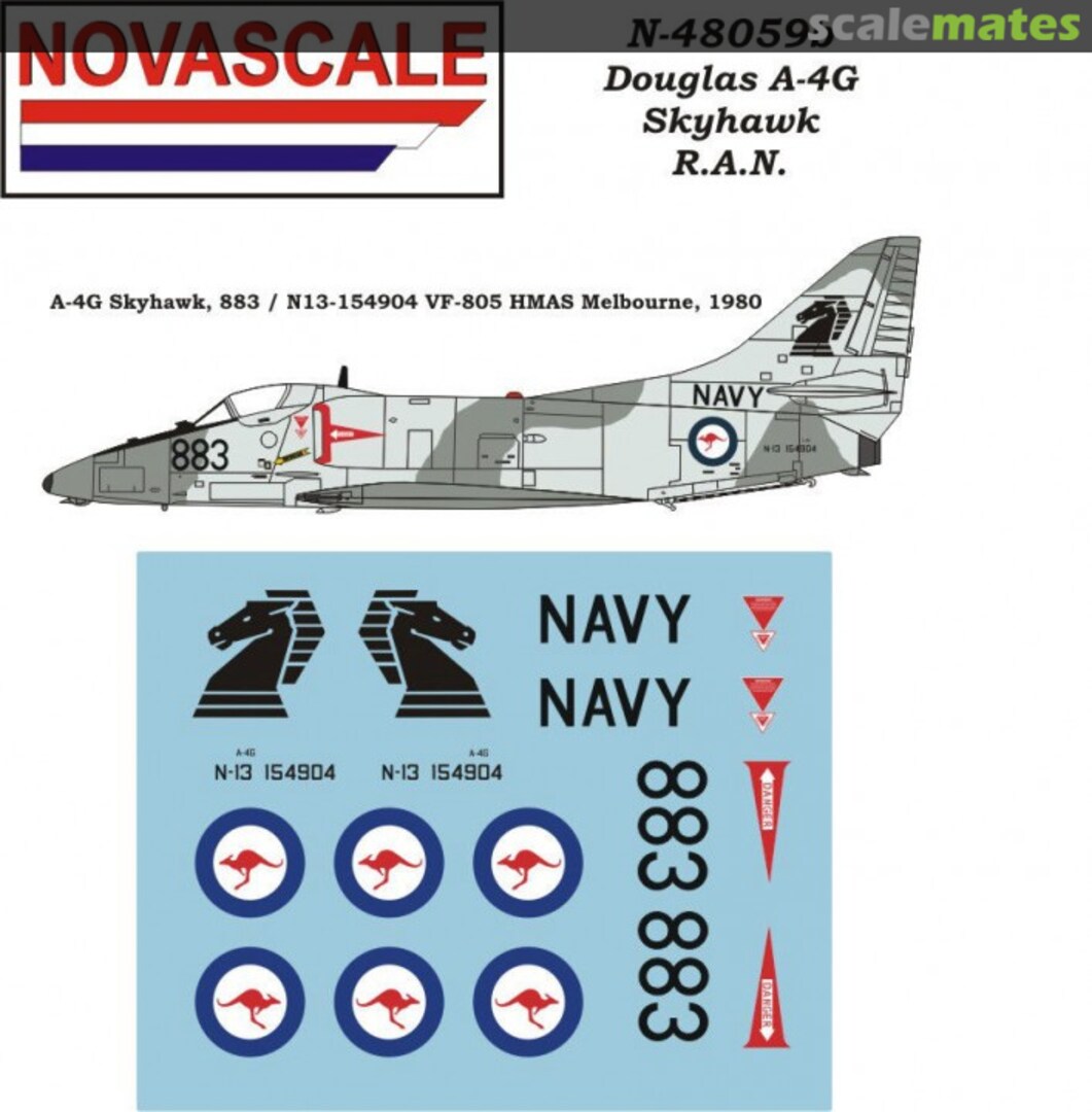 Boxart Douglas A-4G Skyhawk R.A.N. Mini-Set N-48059b Novascale