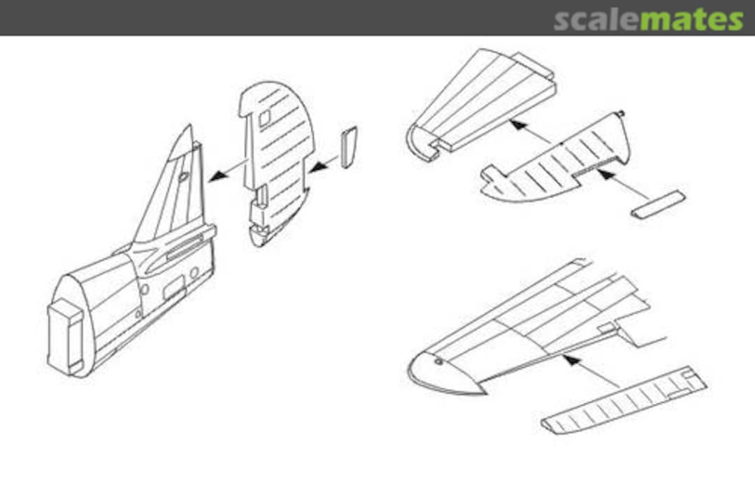 Boxart P-40E/K/M/N Warhawk Control surfaces 5049 CMK