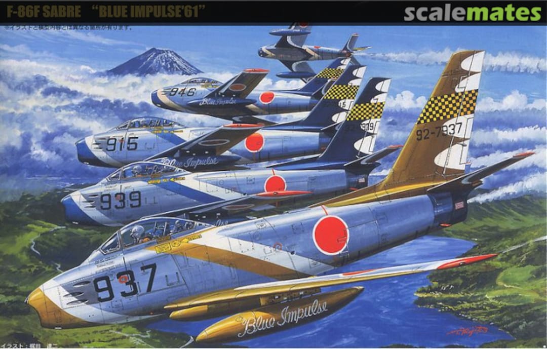 Boxart F-86F "Blue Impulse '61" 72190 Fujimi