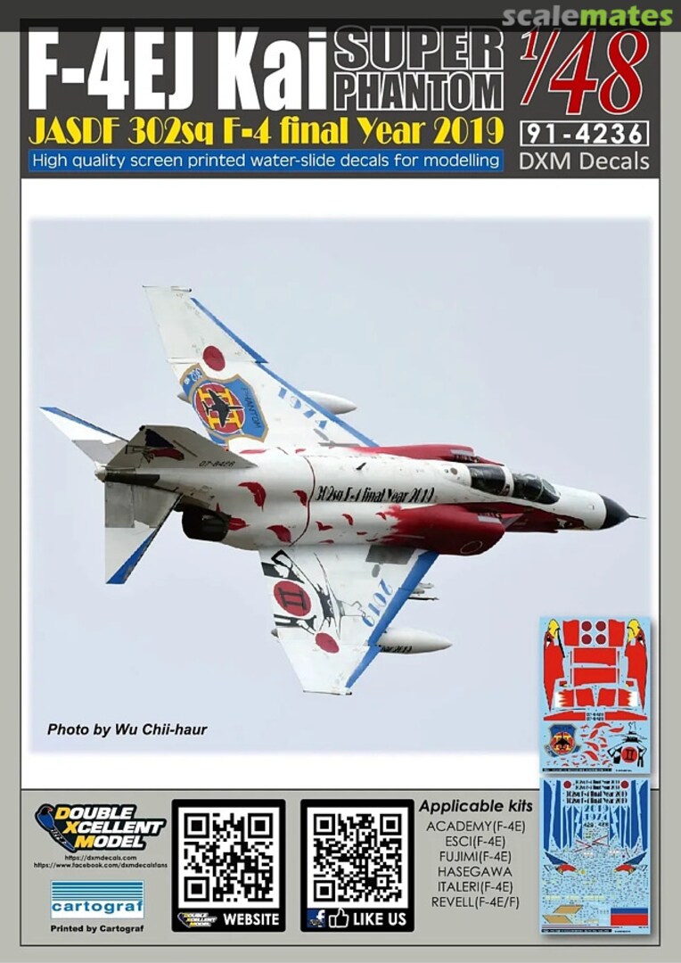 Boxart F-4EJ Kai Super Phantom (White) 91-4236 DXM Decals