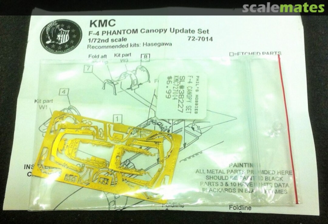 Boxart F-4 Phantom Canopy Set 72-7014 KMC