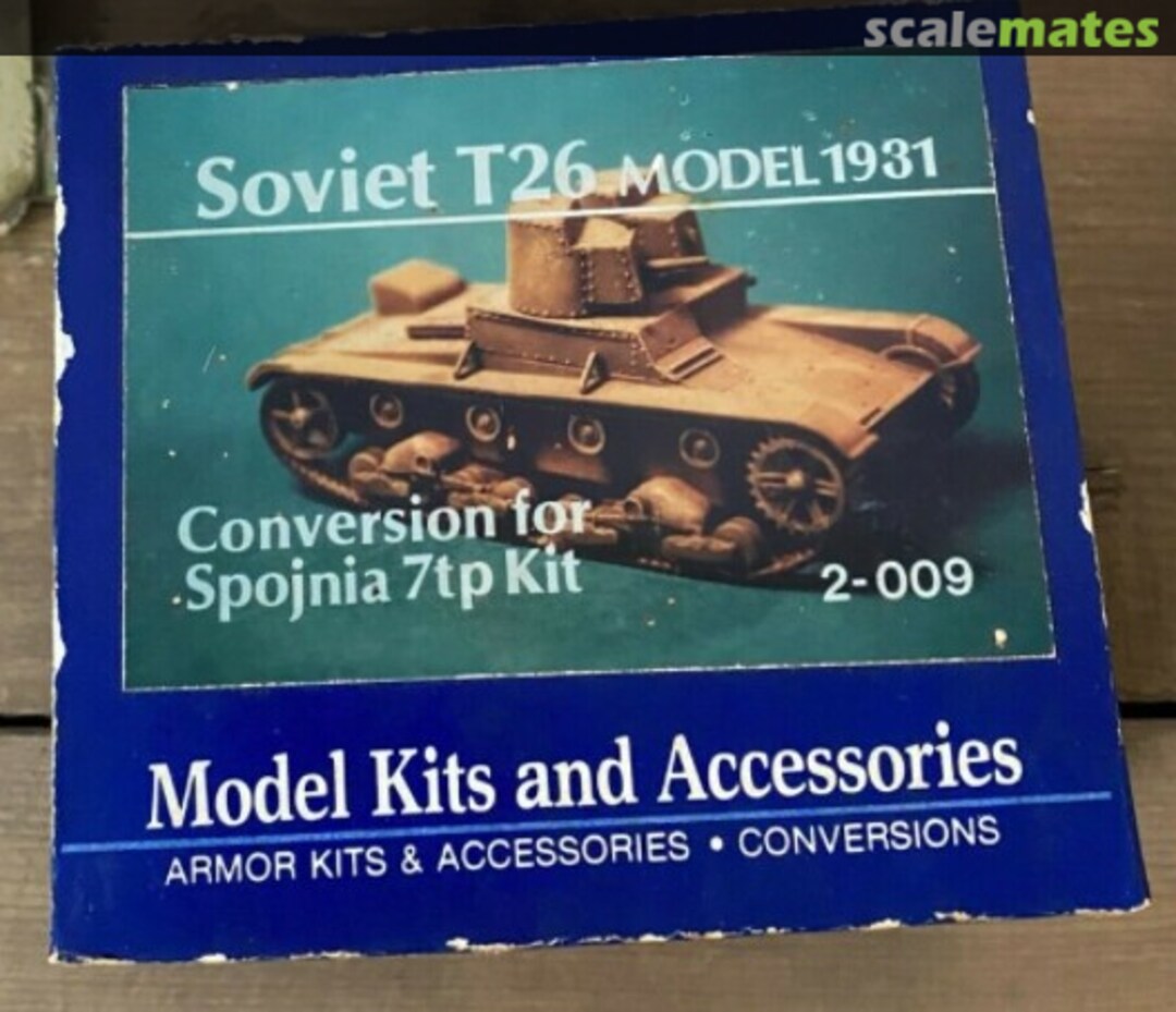 Boxart Soviet T-26 Model 1931 2-009 Commander Series Models