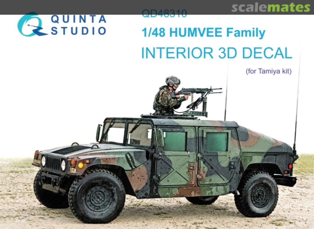 Boxart HUMVEE Family interior 3D decals QD48310 Quinta Studio