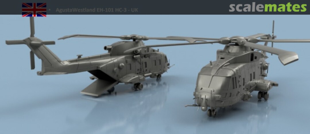 Boxart AgustaWestland EH-101 HC-3 - 3D printed (2 helicopters) 3D700250 L'Arsenal