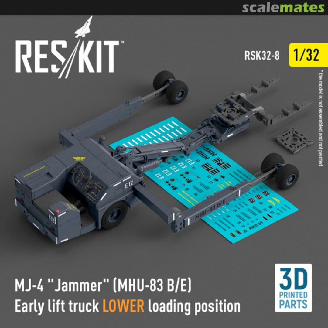 Boxart MJ-4 Jammer (MHU-83 B/E) Early lift truck LOWER loading position (3D Printed model kit) RSK32-0008 ResKit