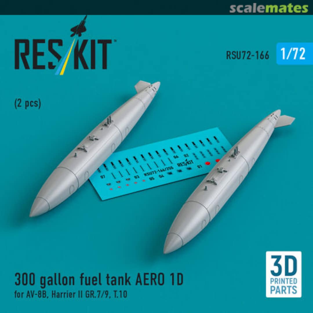 Boxart 300 gallon fuel tank AERO 1D (2 pcs) RSU72-0166 ResKit