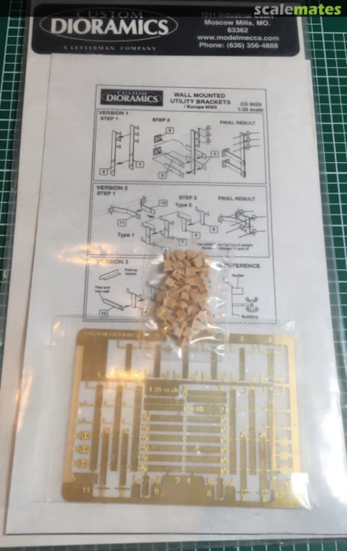 Boxart European Utilities Brackets(Building Mounted) CD6029 Custom Dioramics