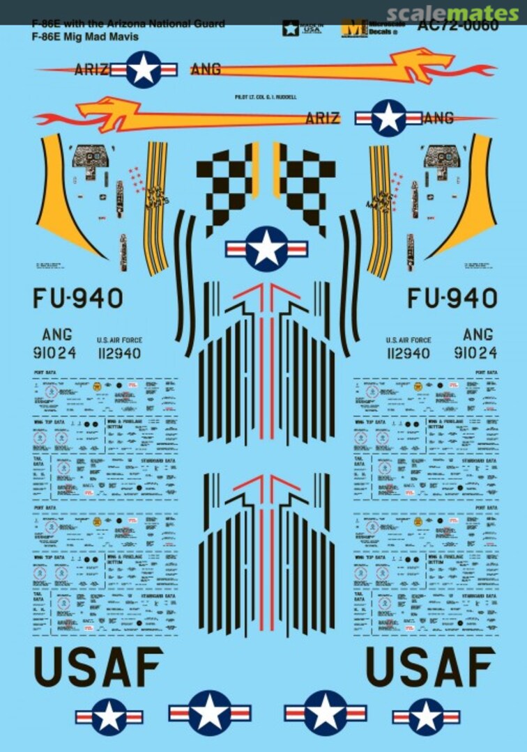 Boxart F-86E AC72-0060 Microscale